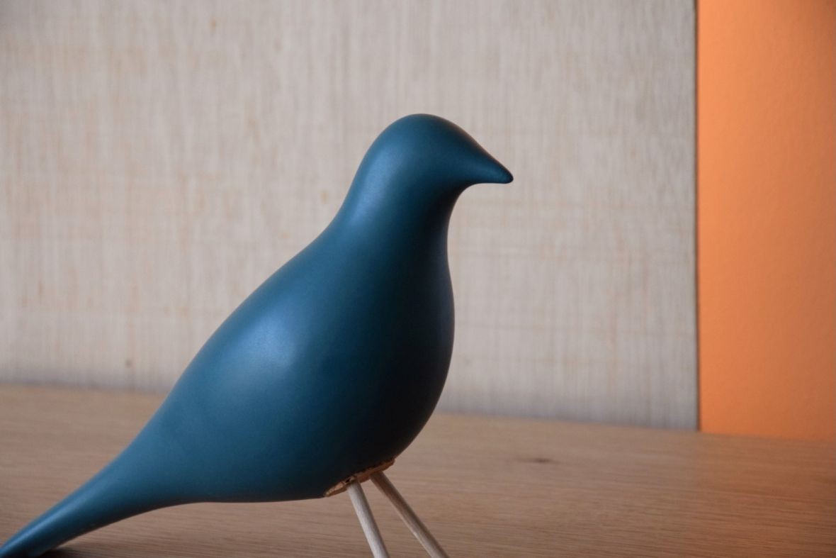 Figura Pájaro Azul Petróleo - Foto 2/2